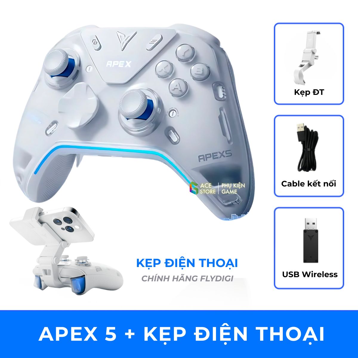 [Chính Hãng] [BH12T] Flydigi Apex 5 Elite - Tay Cầm Chơi Game Cho PC / Mobile / Nintendo Switch