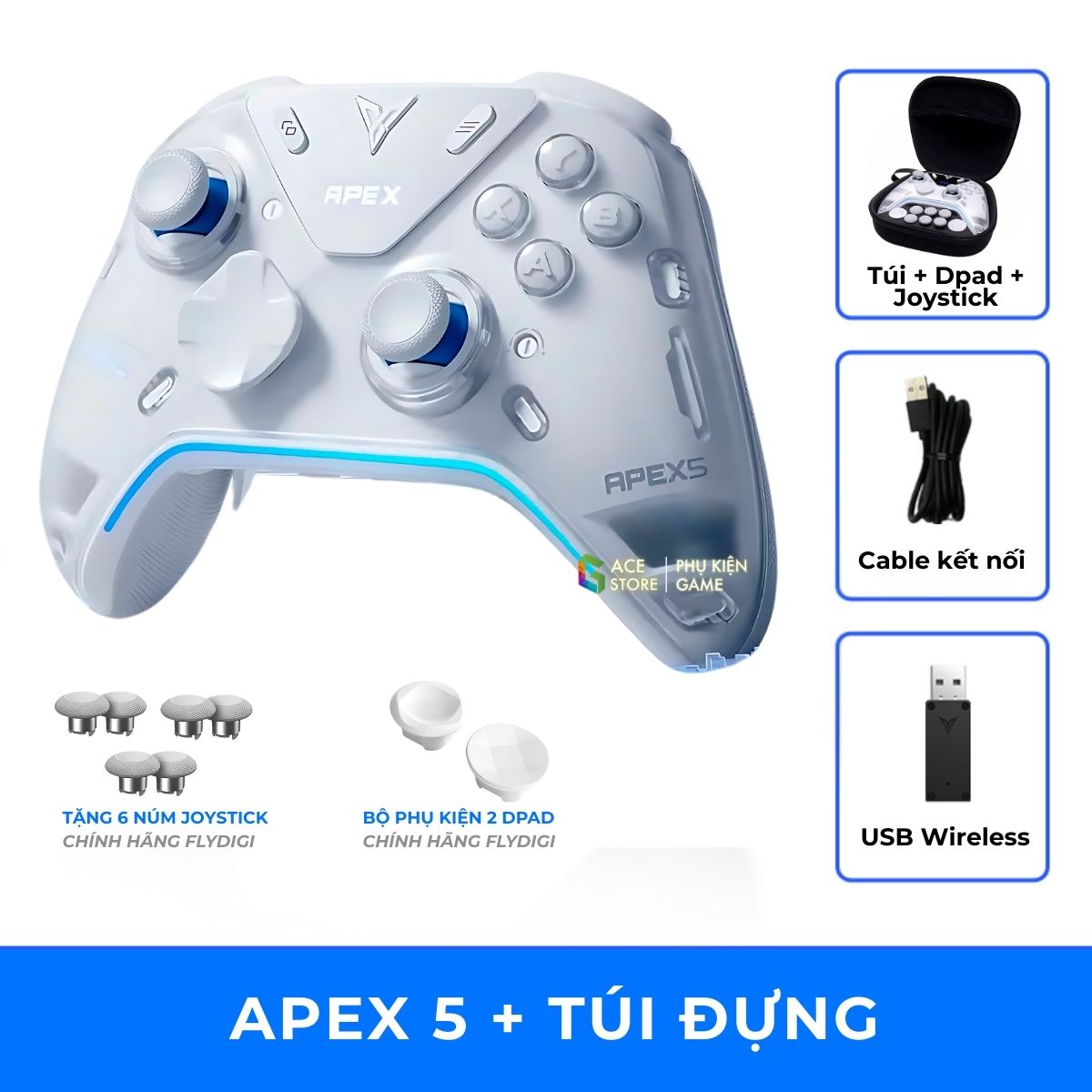 [Chính Hãng] [BH12T] Flydigi Apex 5 Elite - Tay Cầm Chơi Game Cho PC / Mobile / Nintendo Switch