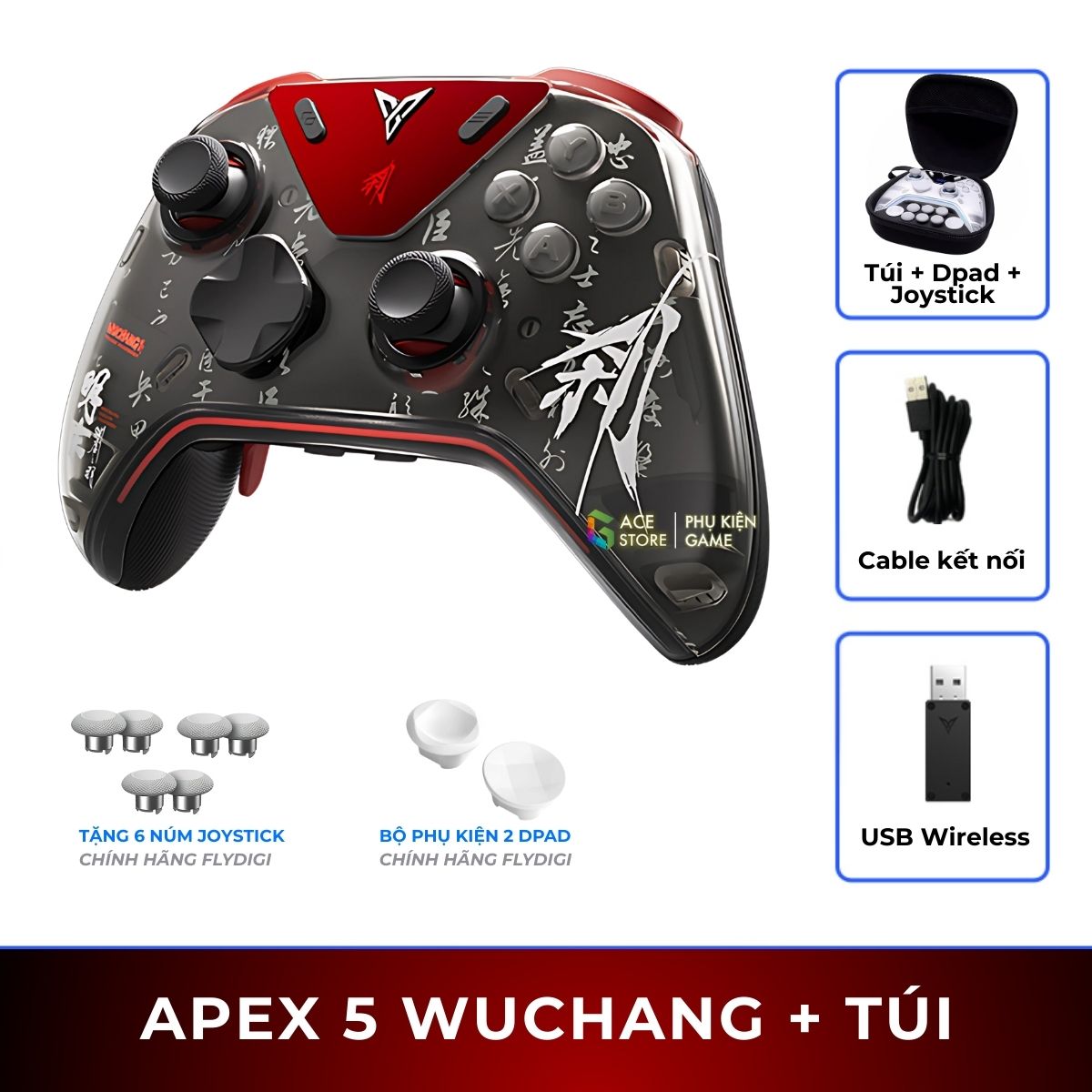 [Sẵn Hàng] [BH12T] Flydigi Apex 5 WuChang | Tay Cầm Chơi Game Kết Nối NearLink 2000 Hz – BH 12 Tháng