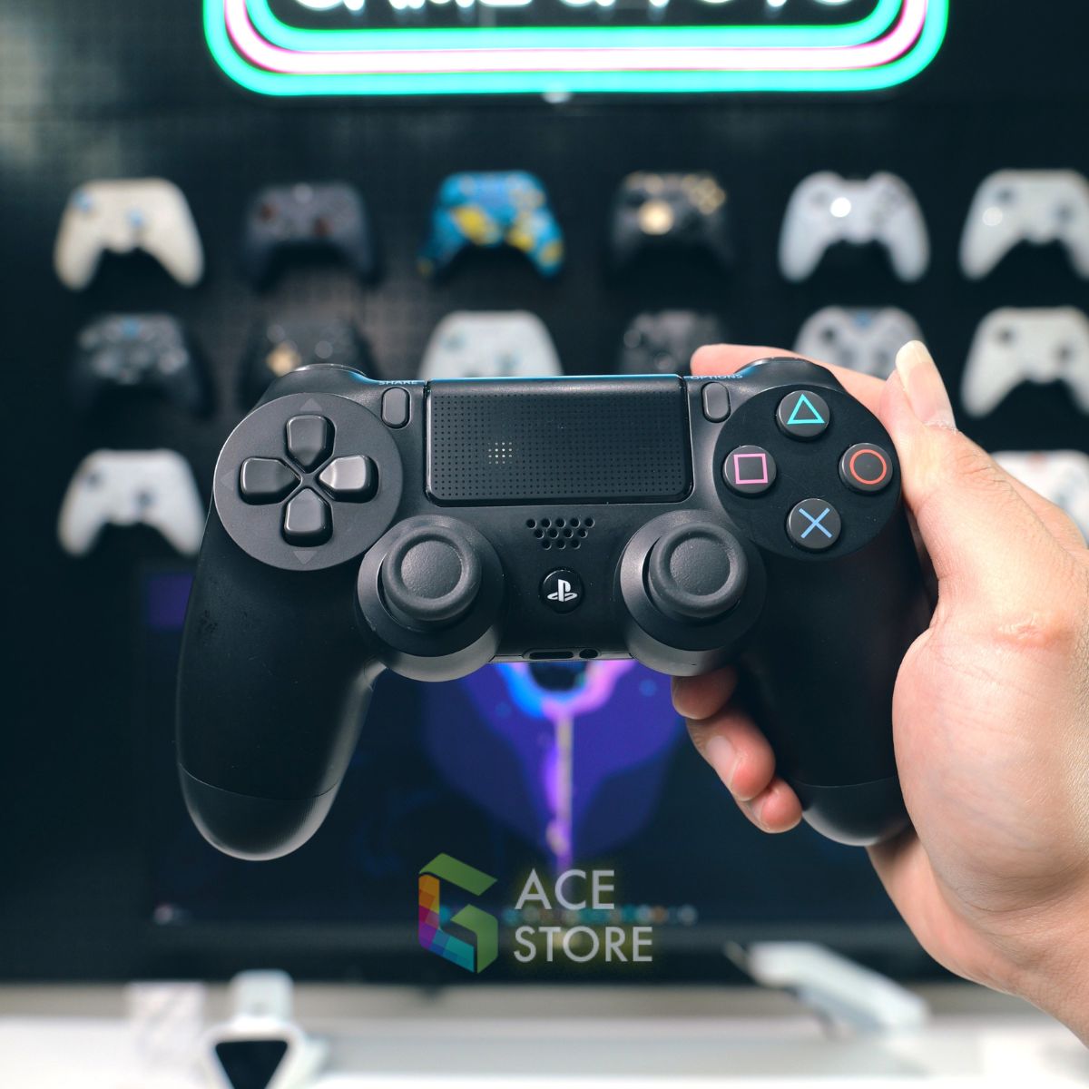Tay Cầm Sony DualShock 4 PS4 Cũ 2nd + Kèm Cáp USB Chơi Game Tối Ưu Cho PC / FO4 / FIFA