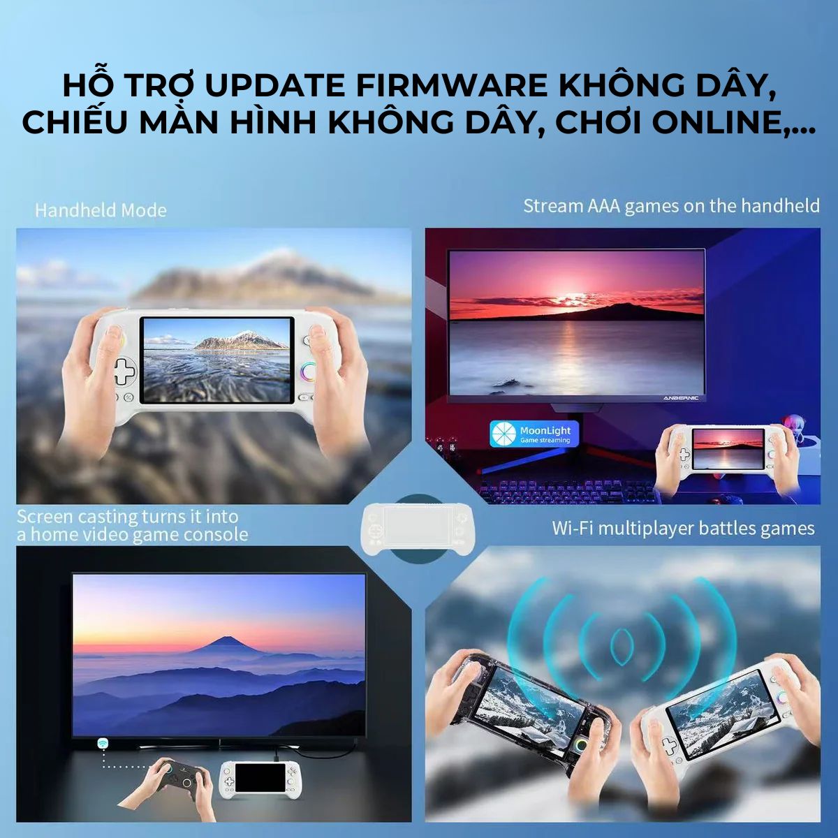 Anbernic RG557 – Máy Chơi Game Cầm Tay Android Màn Hình AMOLED 5.5 inch