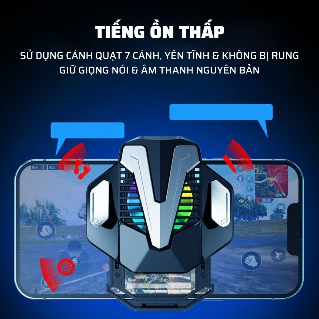 Quạt Tản Nhiệt F20 | Tích Hợp Nút Bấm Auto Tap 30 Nhịp Dành Cho Game FPS