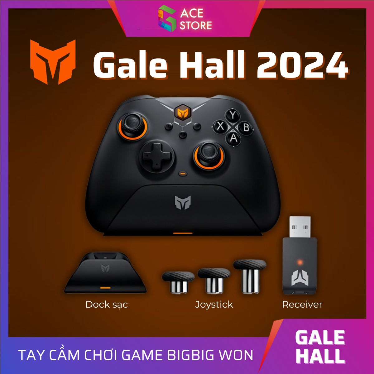 BigBig Won Gale Hall 2024 | Tay Cầm Chơi Game Không Dây 2.4G | Hỗ Trợ Kết Nối Đa Nền Tảng, Tính Năng Vượt Trội