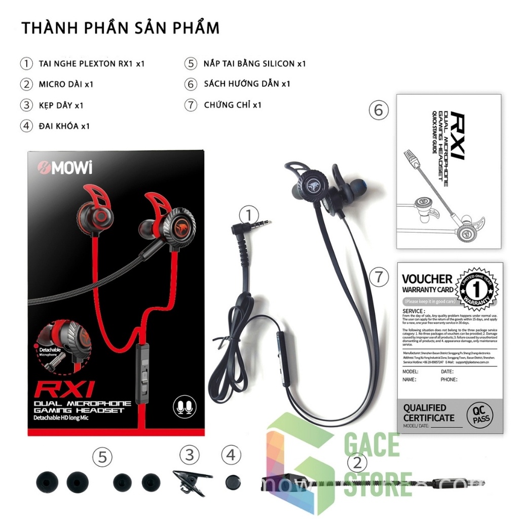 Plextone RX1 | Tai Nghe Chơi Game Với Dual Mic, Jack 3.5mm, Sử Dụng Điện Thoại, Laptop, PC