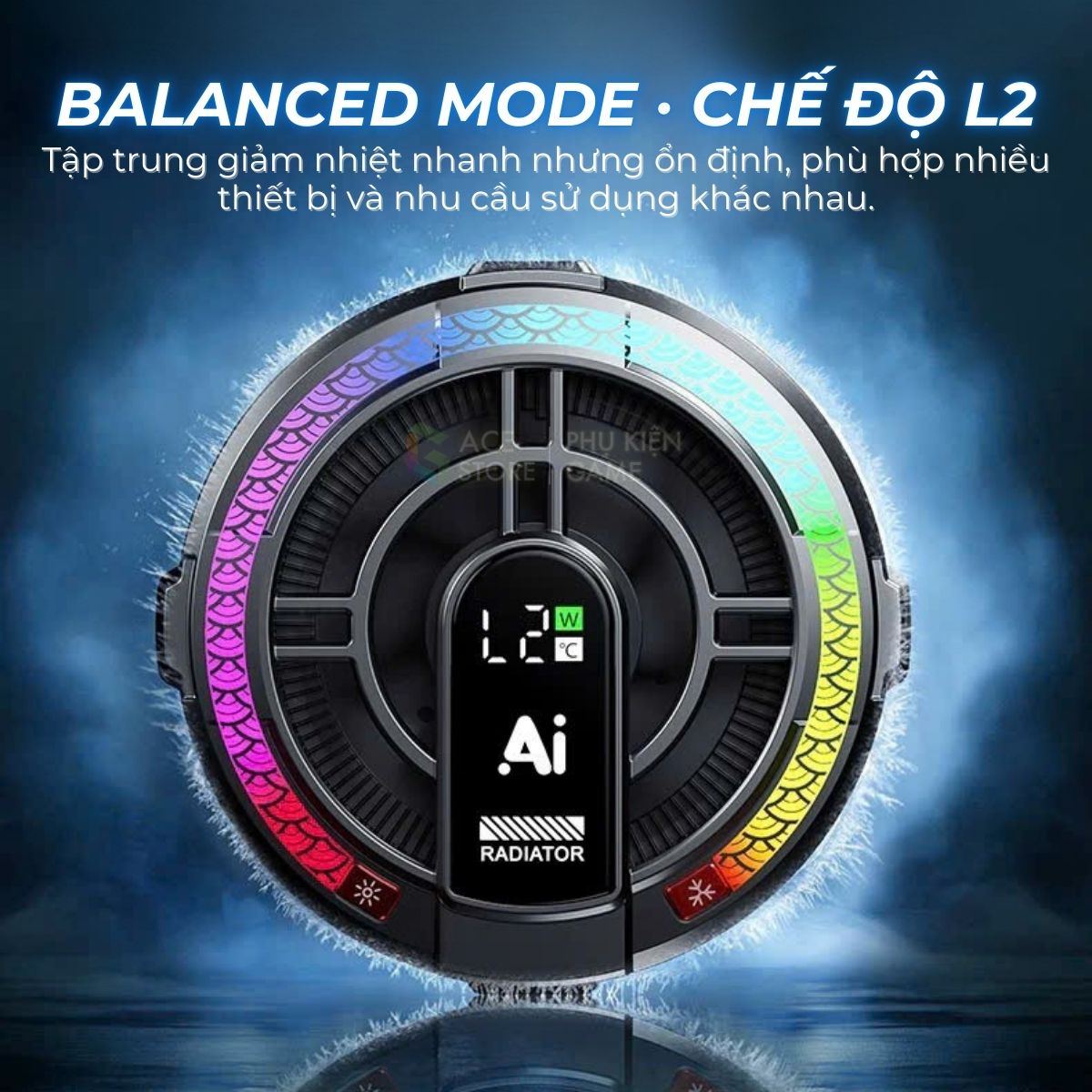 [Có sẵn] Quạt tản nhiệt máy tính bảng sò lạnh TH06 Pro -  Kiểm soát nhiệt độ thông minh,Tích hợp AI công suất 24W