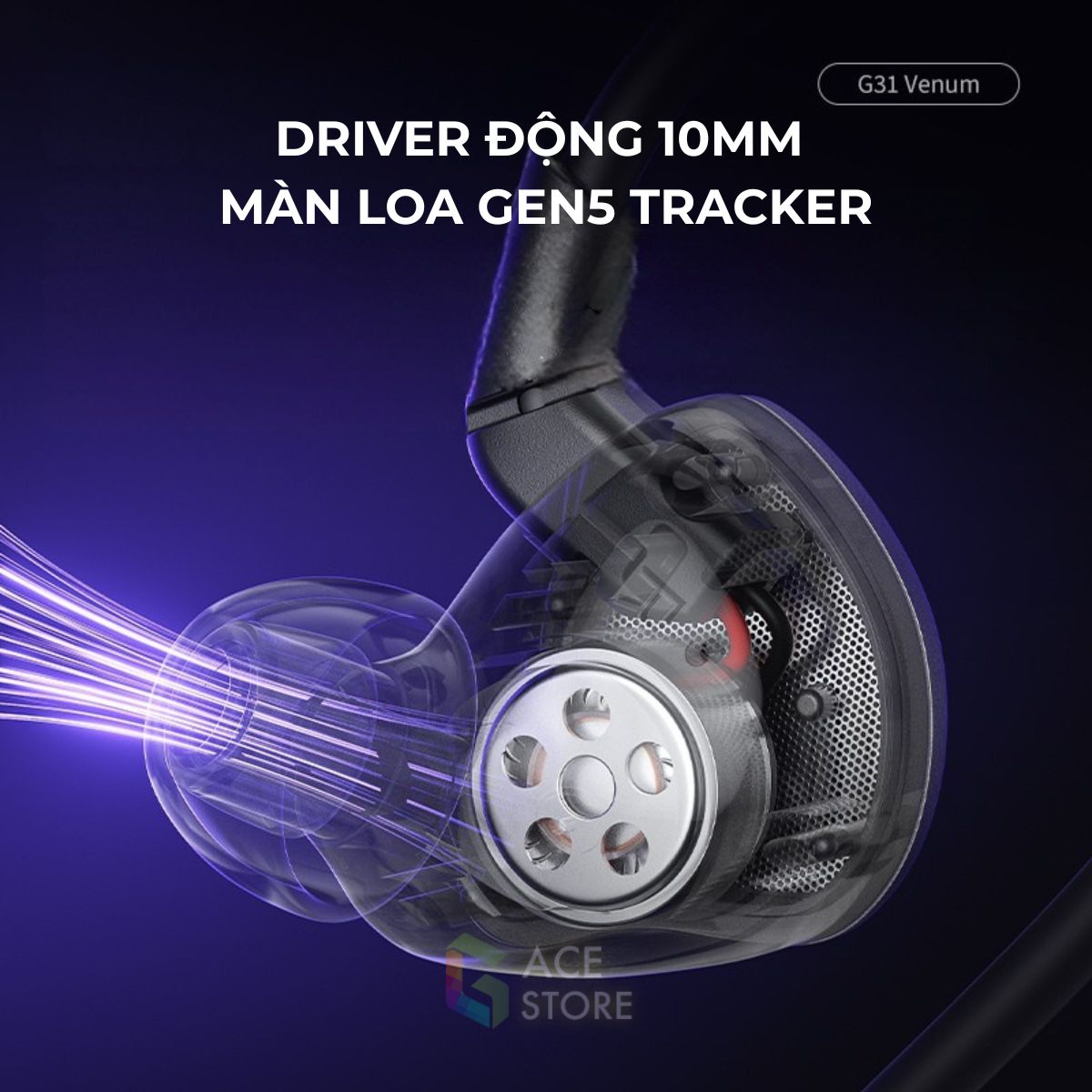 Tai nghe Plextone G31 Âm Thanh Định Vị Chuẩn Xác | Jack 3.5mm | Mic Đàm Thoại | Móc Tai Chống Rơi