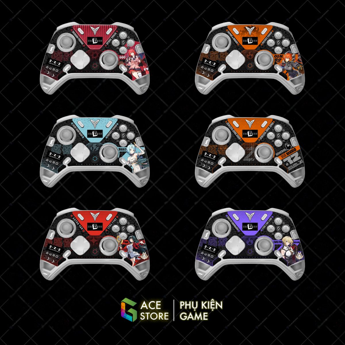 Miếng Dán Decal Cao Cấp Cho Flydigi Apex 5 Elite – EVA-01, EVA-02, MiKu, Wuchang, Demon Slayer, Zenless Zone Zero