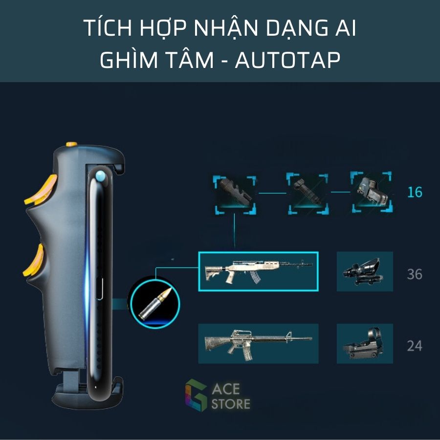 Nút bắn chơi game hỗ trợ ghìm tâm, Autotap RED Spider PRO dành cho IOS và Android | Gace Store