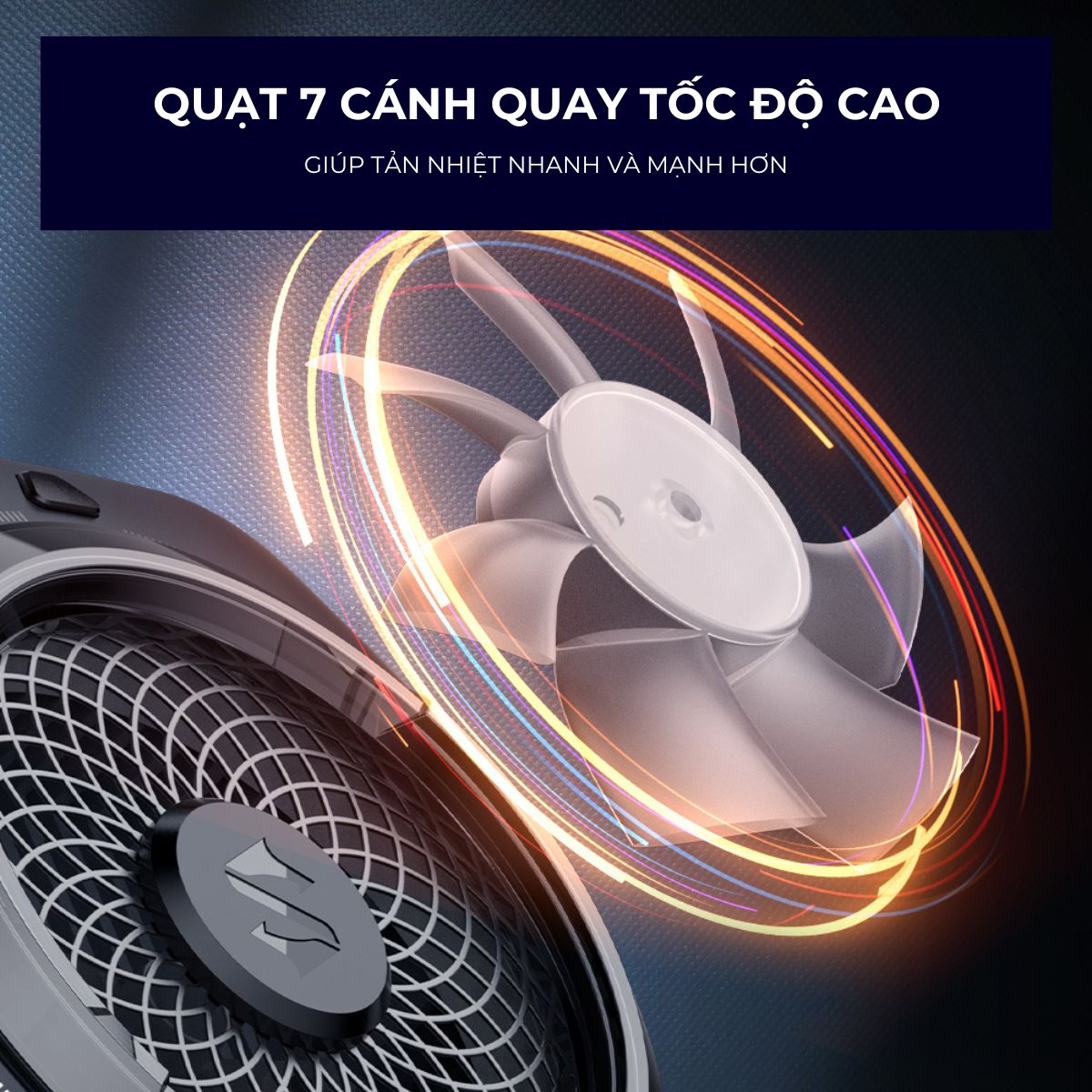 Black Shark Magnetic Cooler 4 Pro - Quạt Tản Nhiệt Từ Tính Tối Ưu Cho Điện Thoại Chơi Game | Công suất 27W | Led RGB Gaming