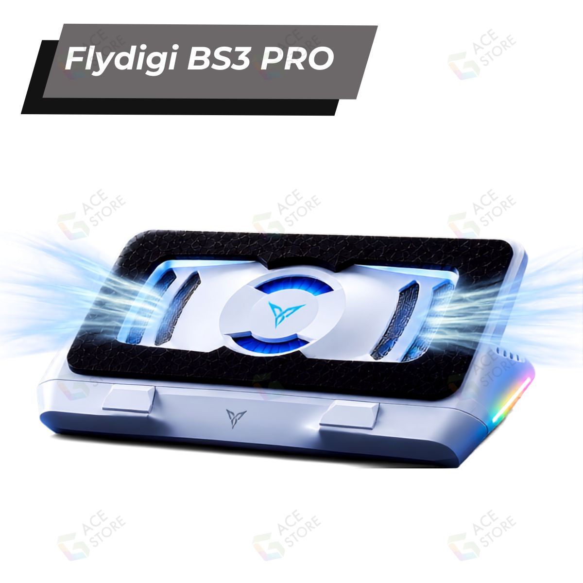 [ NEW ITEM ] Flydigi BS3 Pro – Quạt Tản Nhiệt Laptop Gaming Áp Suất Gió | 3 Mặt Hút Gió, 4000RPM, RGB, Hỗ Trợ Laptop 15.6 Inch Trở Lên