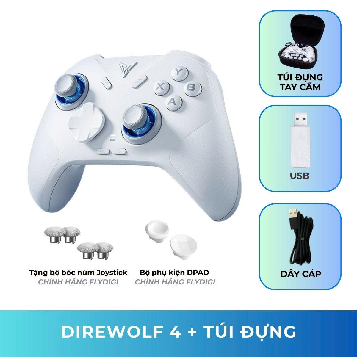 [Chính hãng] Flydigi Direwolf 4 – Tay Cầm Chơi Game Đa Nền Tảng, Polling Rate 1000Hz, Joystick Tùy Chỉnh Lực