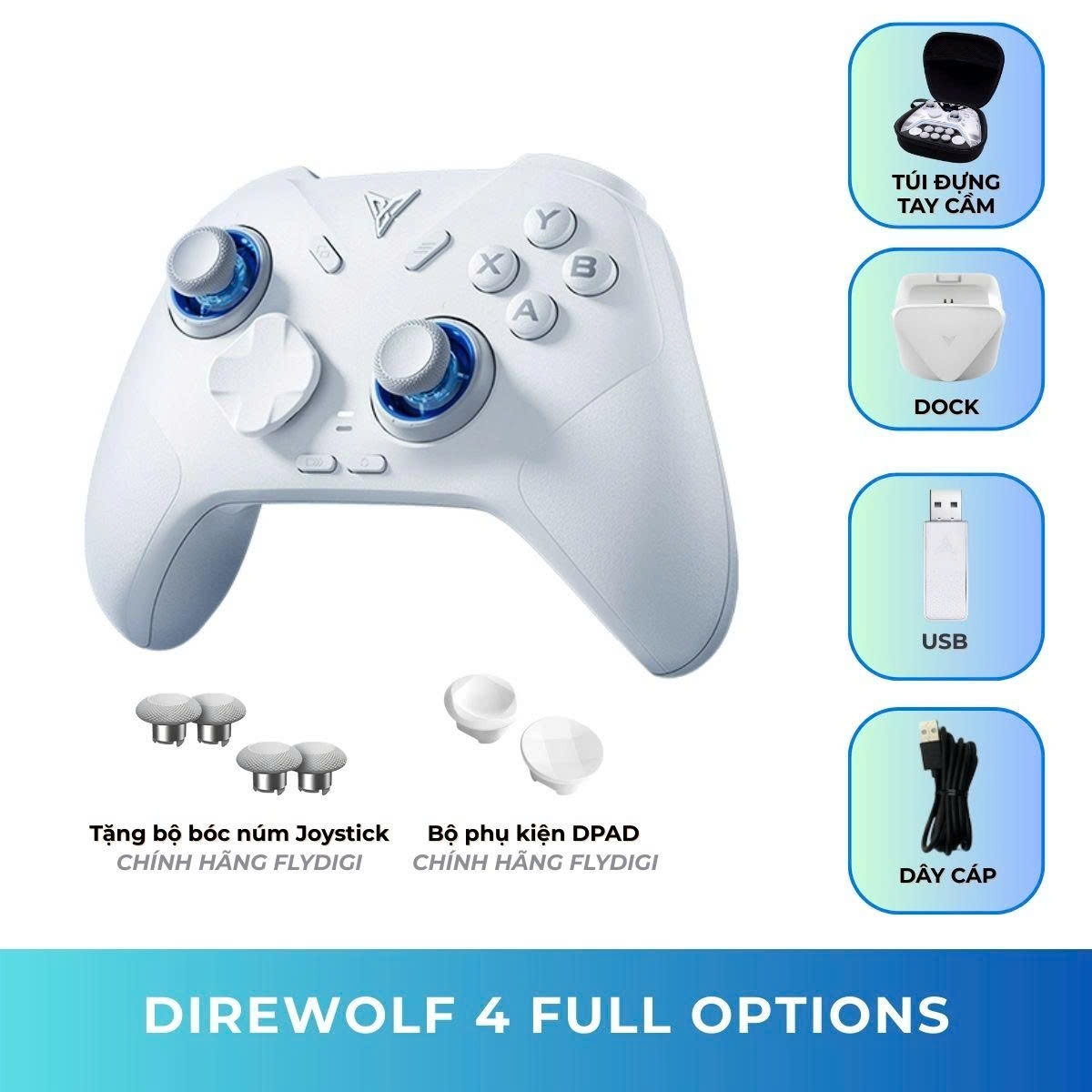 [Chính hãng] Flydigi Direwolf 4 – Tay Cầm Chơi Game Đa Nền Tảng, Polling Rate 1000Hz, Joystick Tùy Chỉnh Lực