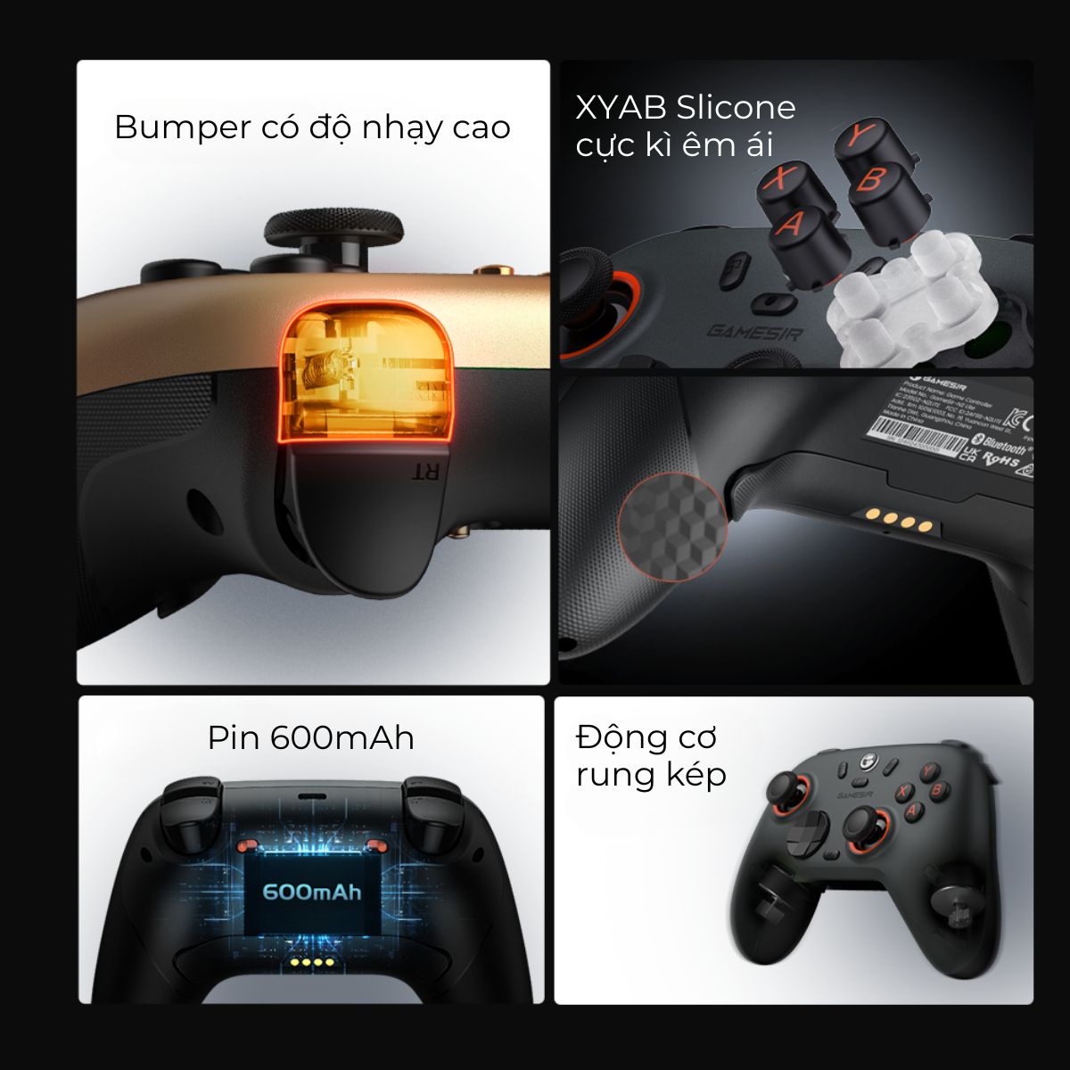 Tay cầm GameSir Nova Lite 2 hỗ trợ đa nền tảng dành cho PC/Steam/NS/Mobile