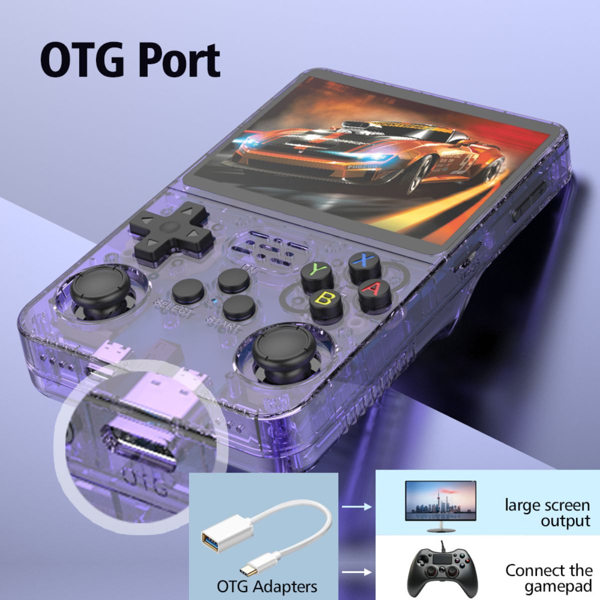Máy Chơi Game R36S - BH 12 Tháng - Tặng Kèm Thẻ 64GB Cài Sẵn 15.000 Games Retro