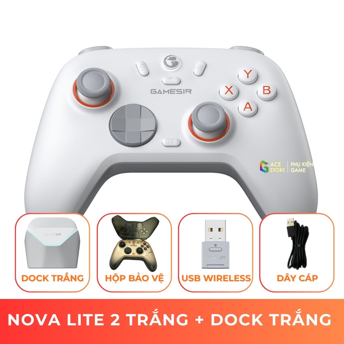 Tay cầm GameSir Nova Lite 2 hỗ trợ đa nền tảng dành cho PC/Steam/NS/Mobile