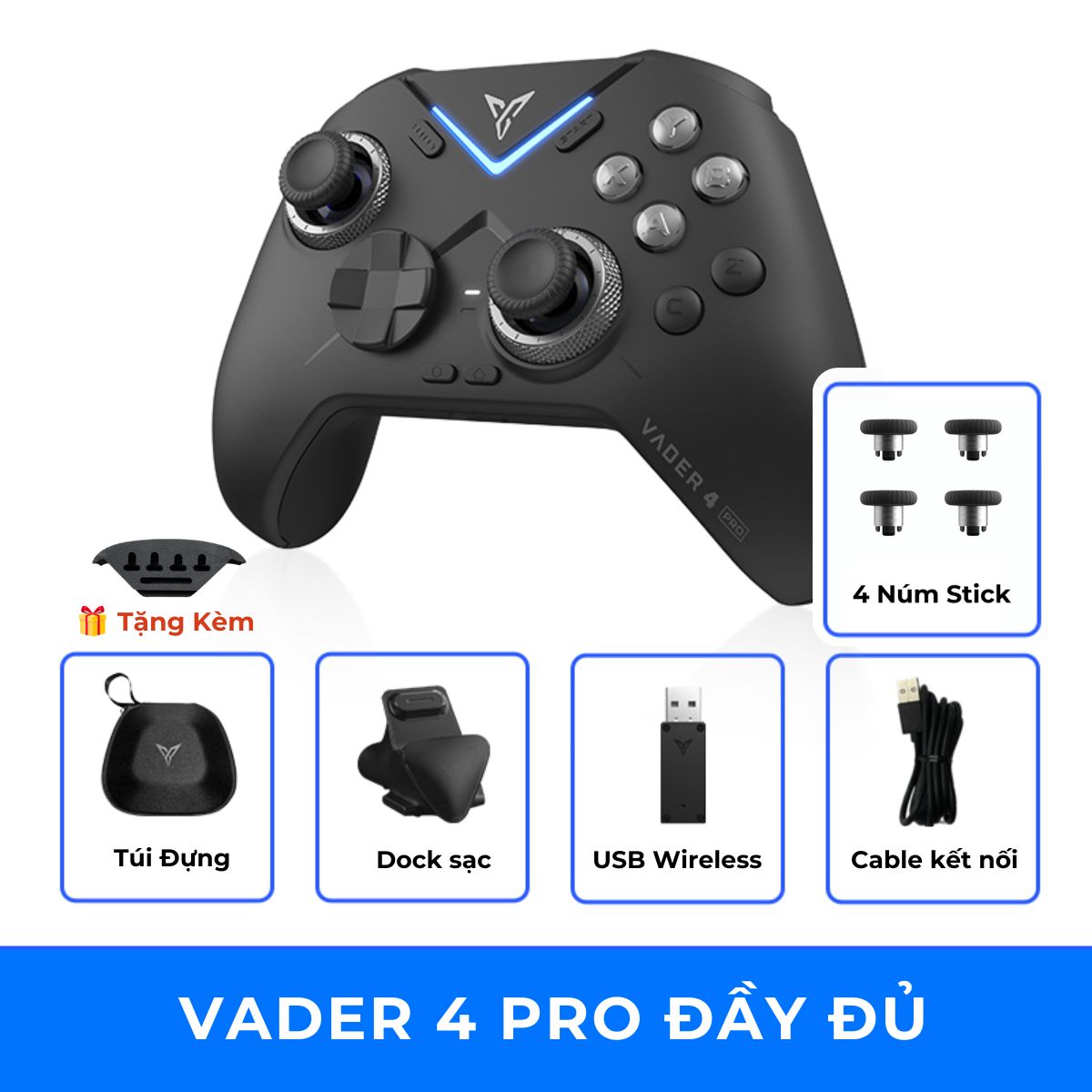 [Sẵn Hàng] Flydigi Vader 4 Pro | Tay cầm chơi game Vader 4 Pro | Joystick Điều Chỉnh Lực, Polling Rate 1000Hz