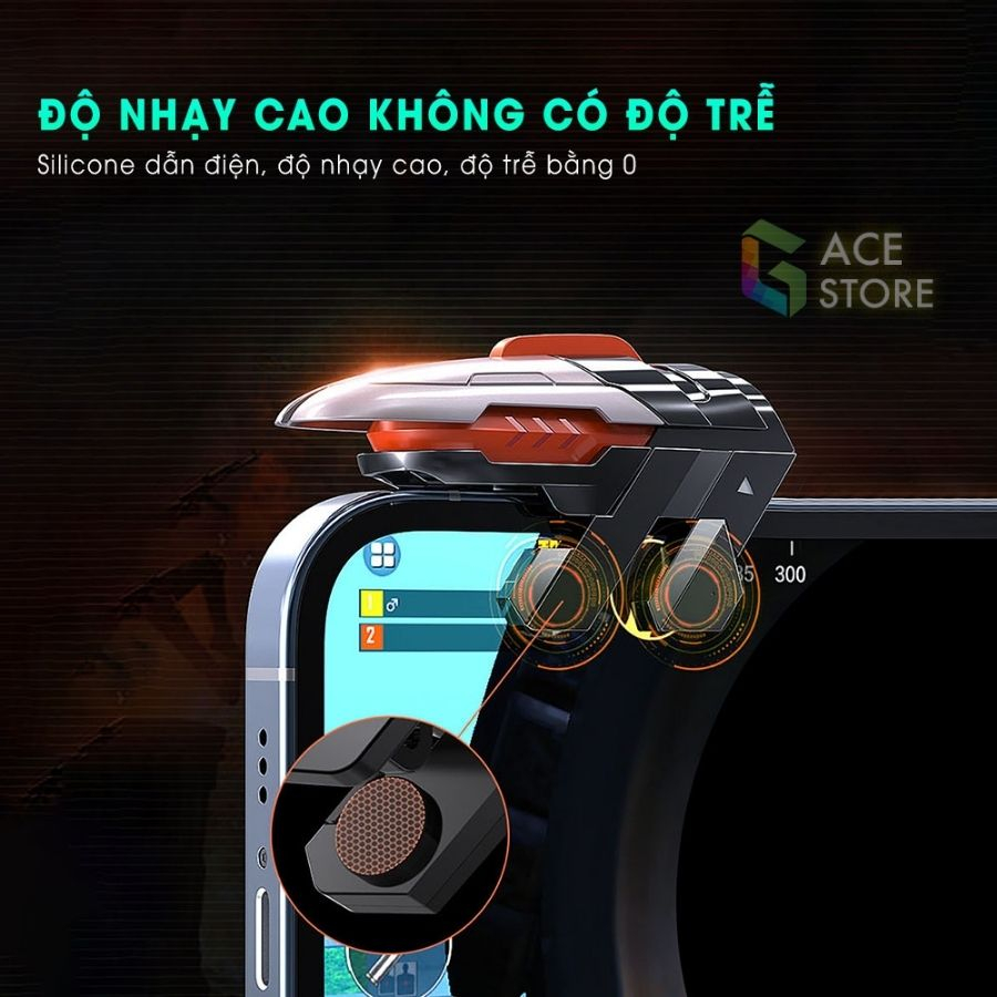 Memo AK06 | Nút bắn hỗ trợ chơi game mobile FPS 6 ngón