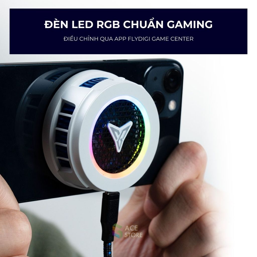 Flydigi B7X | Quạt tản nhiệt sò lạnh từ tính dành cho điện thoại và máy tính bảng