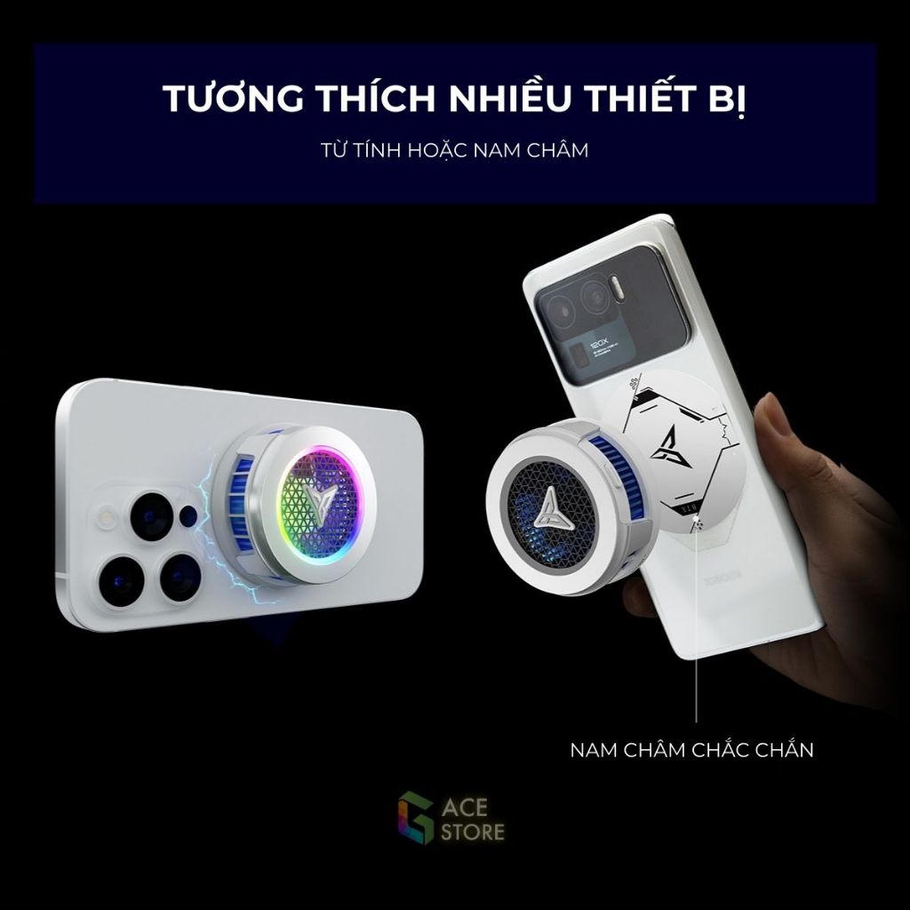 Flydigi B7X | Quạt tản nhiệt sò lạnh từ tính dành cho điện thoại và máy tính bảng