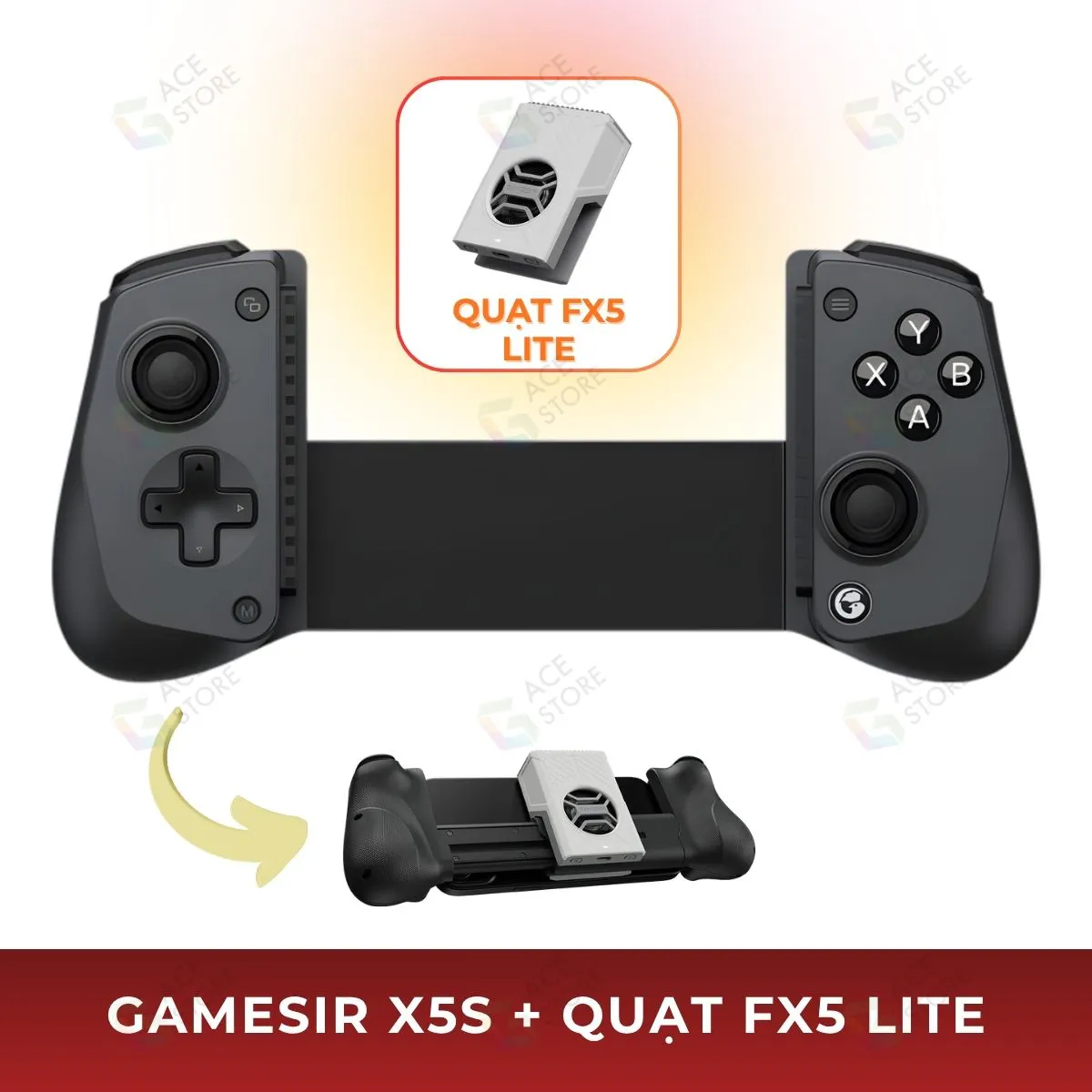 Tay Cầm GameSir X5s – Không dây Đa Nền Tảng, Hall Effect, Gyro 6 Trục, Kẹp Điện Thoại, Switch2/Android/PC