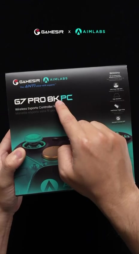 Unboxing GameSir G7 Pro 8K PC Aimlabs Edition - lớp vỏ cyan trong suốt