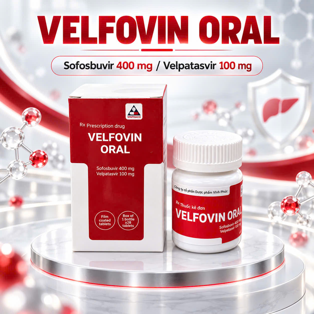 Velfovin là thuốc gì? Giá bao nhiêu? Mua thuốc ở đâu chính hãng để điều trị viêm gan C?