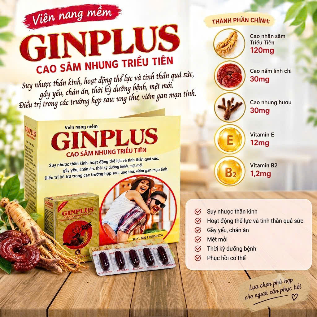 Ginplus có tác dụng gì? Tìm hiểu thành phần và những trường hợp nên sử dụng