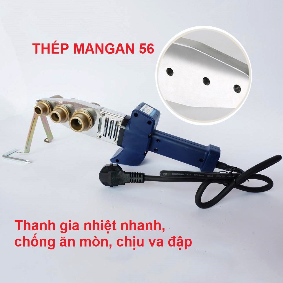 Máy hàn ống nhiệt Lan Jing L02A, 3 đầu hàn ống PPR 20-25-32  công suất 800W
