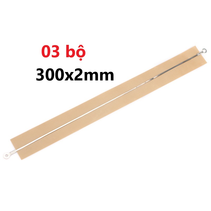 3 bộ Dây gia nhiệt máy hàn miệng túi 300x2mm, đã bao gồm màng vải