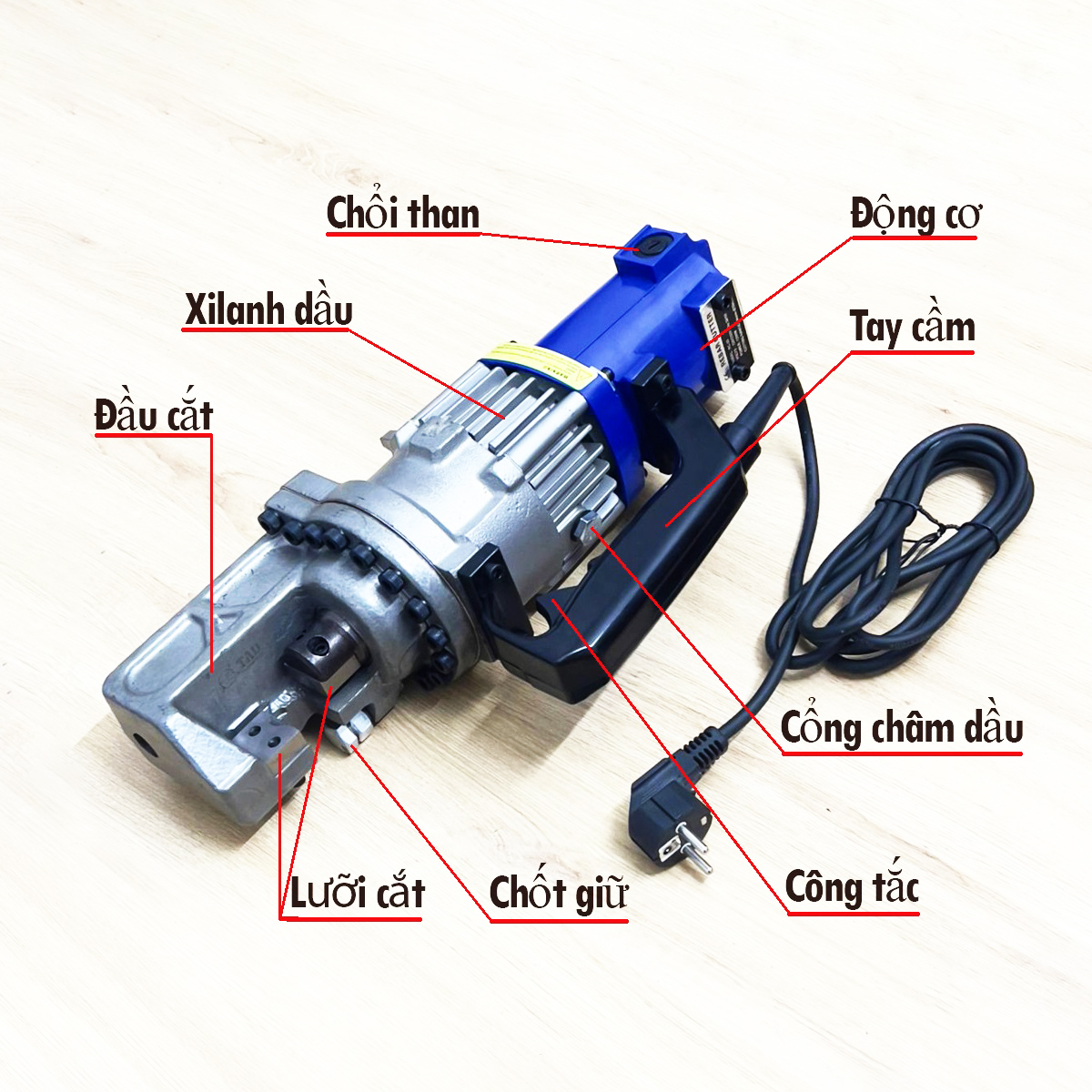 Máy cắt sắt thủy lực chạy điện tools TAD RC-22