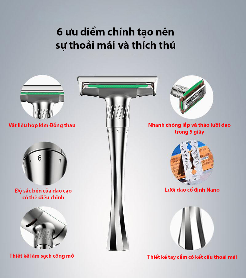 Dao cạo râu lưỡi lam Mingshi 2000SA
