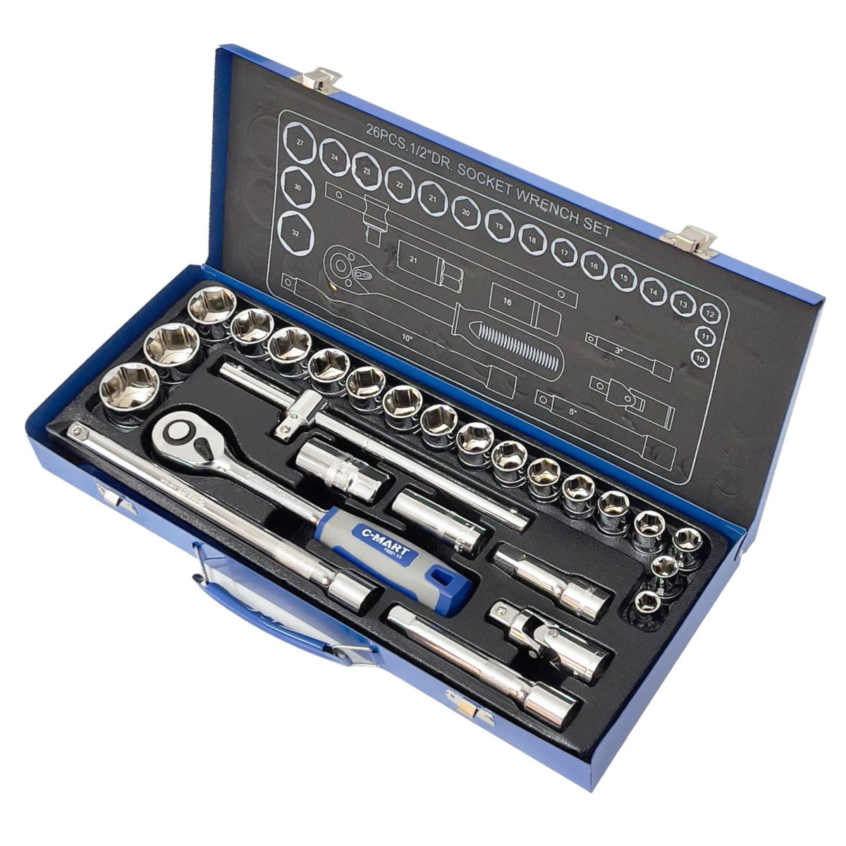 Bộ tuýp lục giác 26 chi tiết hệ 1/2