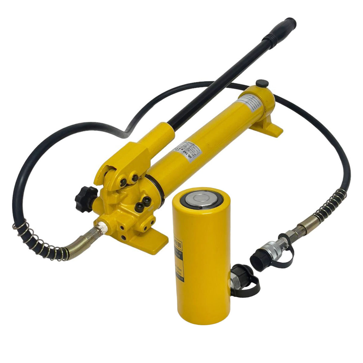 kích thủy lực 10 tấn hành trình 100mm + bơm thủy lực CP-700