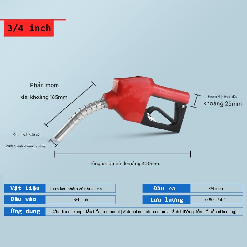 Cò bơm xăng dầu tự ngắt 11A