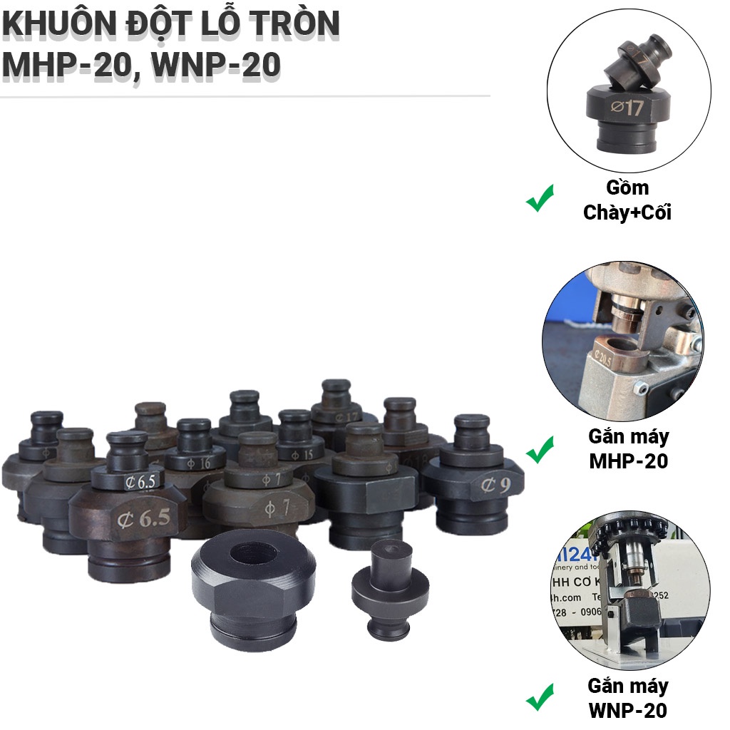 Khuôn Đột Lỗ Thủy Lực Ovan MHP-20