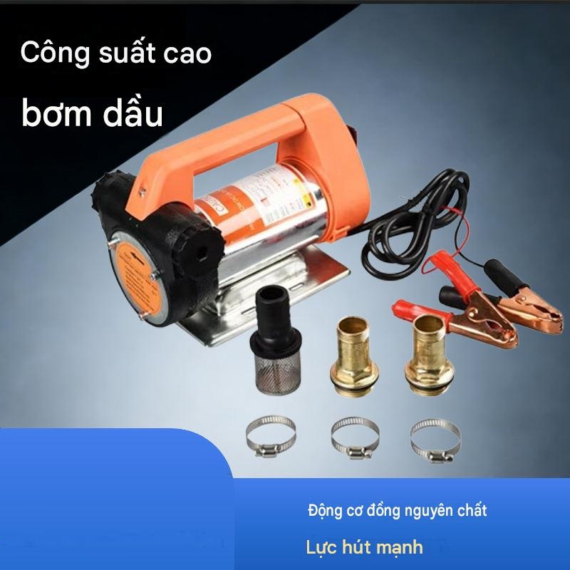 Máy bơm dầu SL-012-24V + 6m ống nhựa lõi thép phi 25mm + cò bơm nhôm
