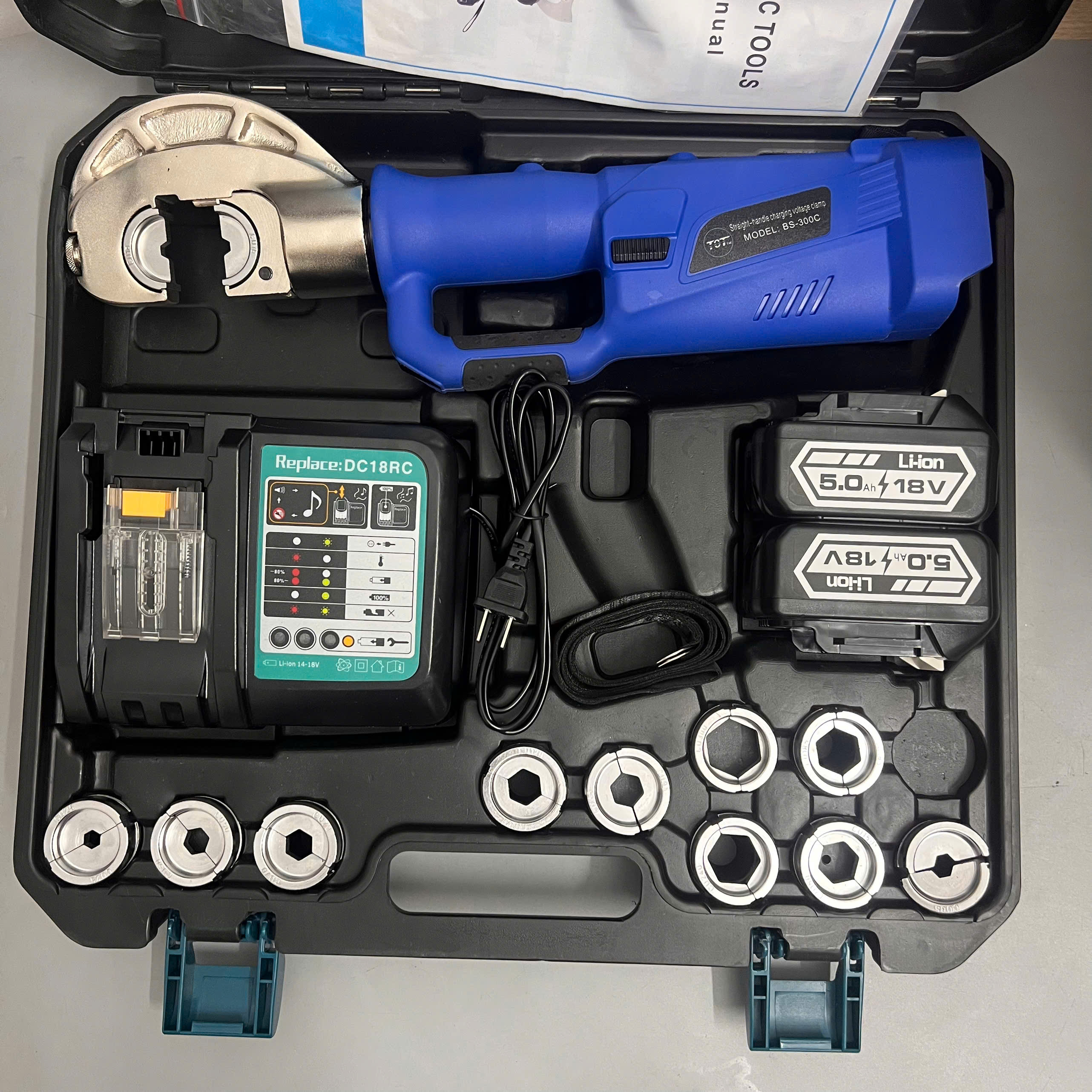 Máy ép cos thủy lực dùng pin TOT BS-300C