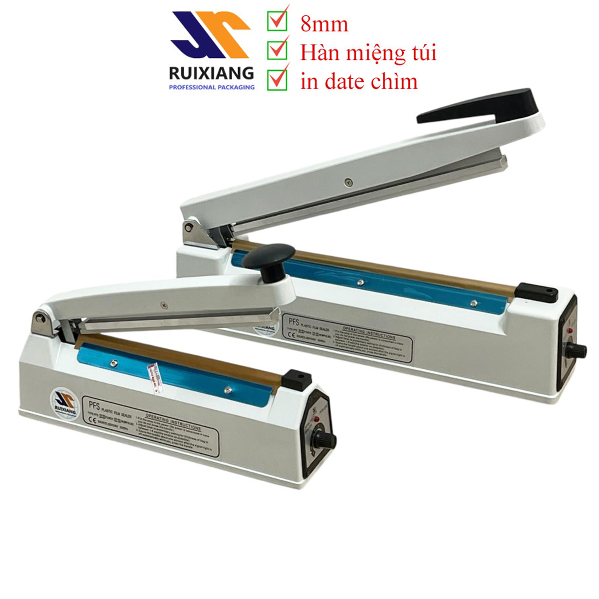 Máy hàn miệng túi PFS-200, PFS-300 biến áp sung công suất cao không kén túi - hàng nhập khẩu