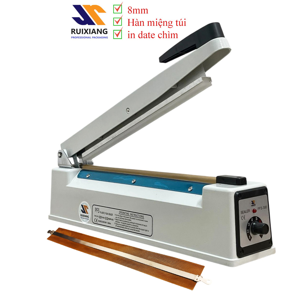 Máy hàn miệng túi PFS-200, PFS-300 biến áp sung công suất cao không kén túi - hàng nhập khẩu