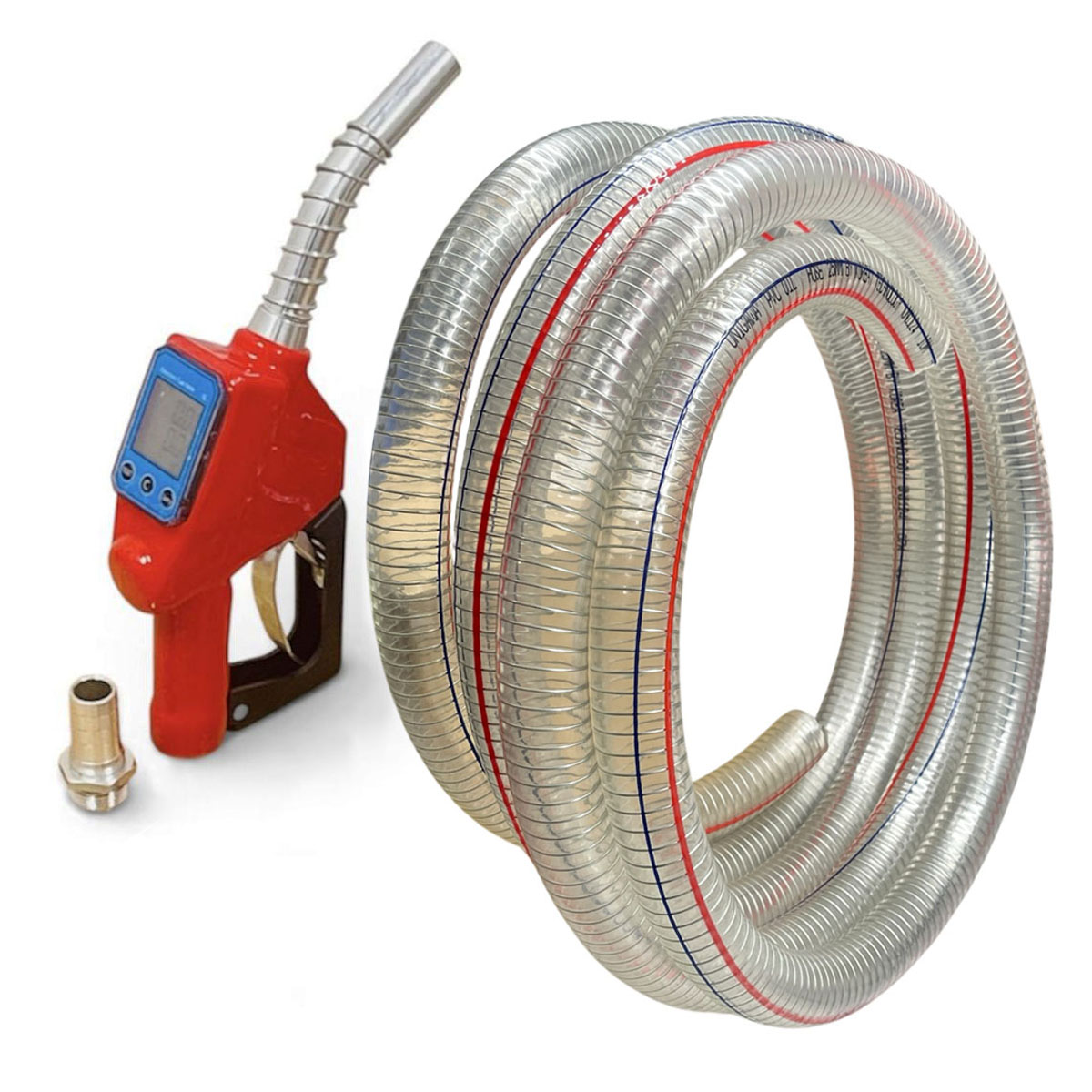 Cò bơm xăng dầu đếm số lít kỹ thuật số WG-03 kèm 5m ống phi 25