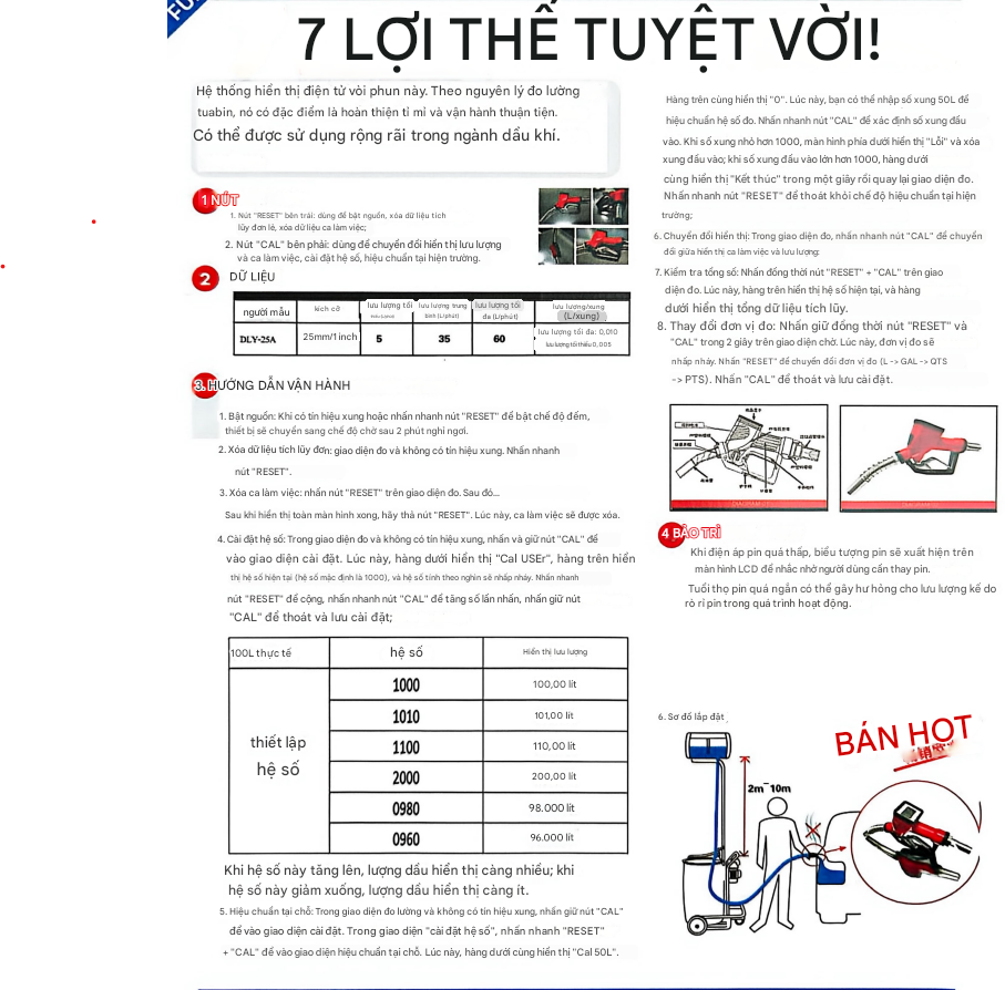 Cò Bơm Dầu Diesel đo lưu lượng DLY-25A