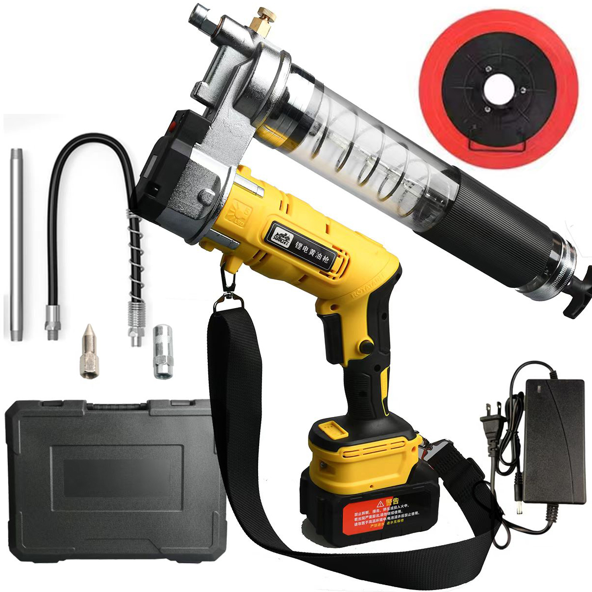 Máy bơm mỡ pin Suoli SL-LD-A003 + 2 pin 10 cell