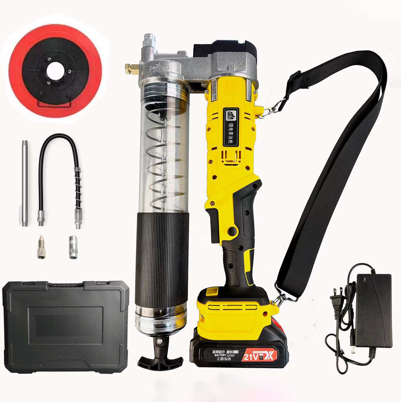 Máy bơm mỡ pin Suoli SL-LD-A003 + 2 pin 10 cell
