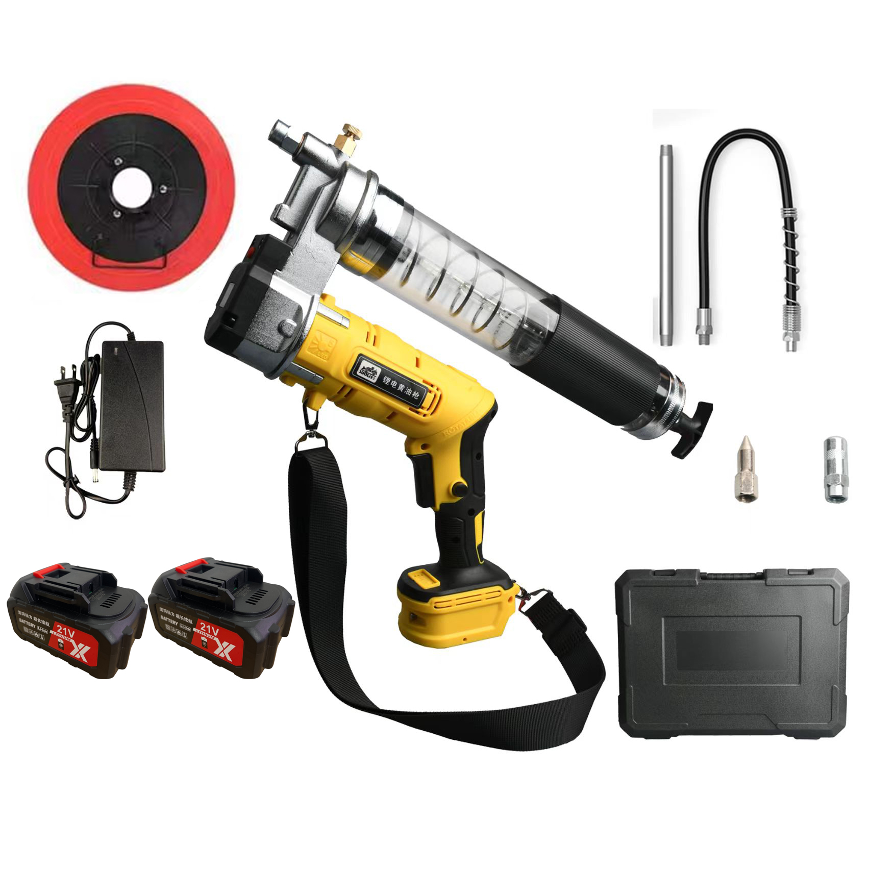 Máy bơm mỡ pin Suoli SL-LD-A003 + 2 pin 10 cell