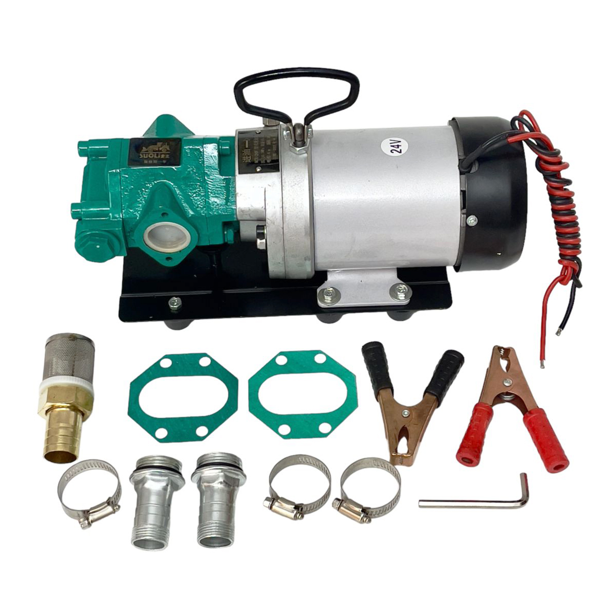 Máy bơm dầu bánh răng 24V WCB-75L + Lọc + kèm 10m ống