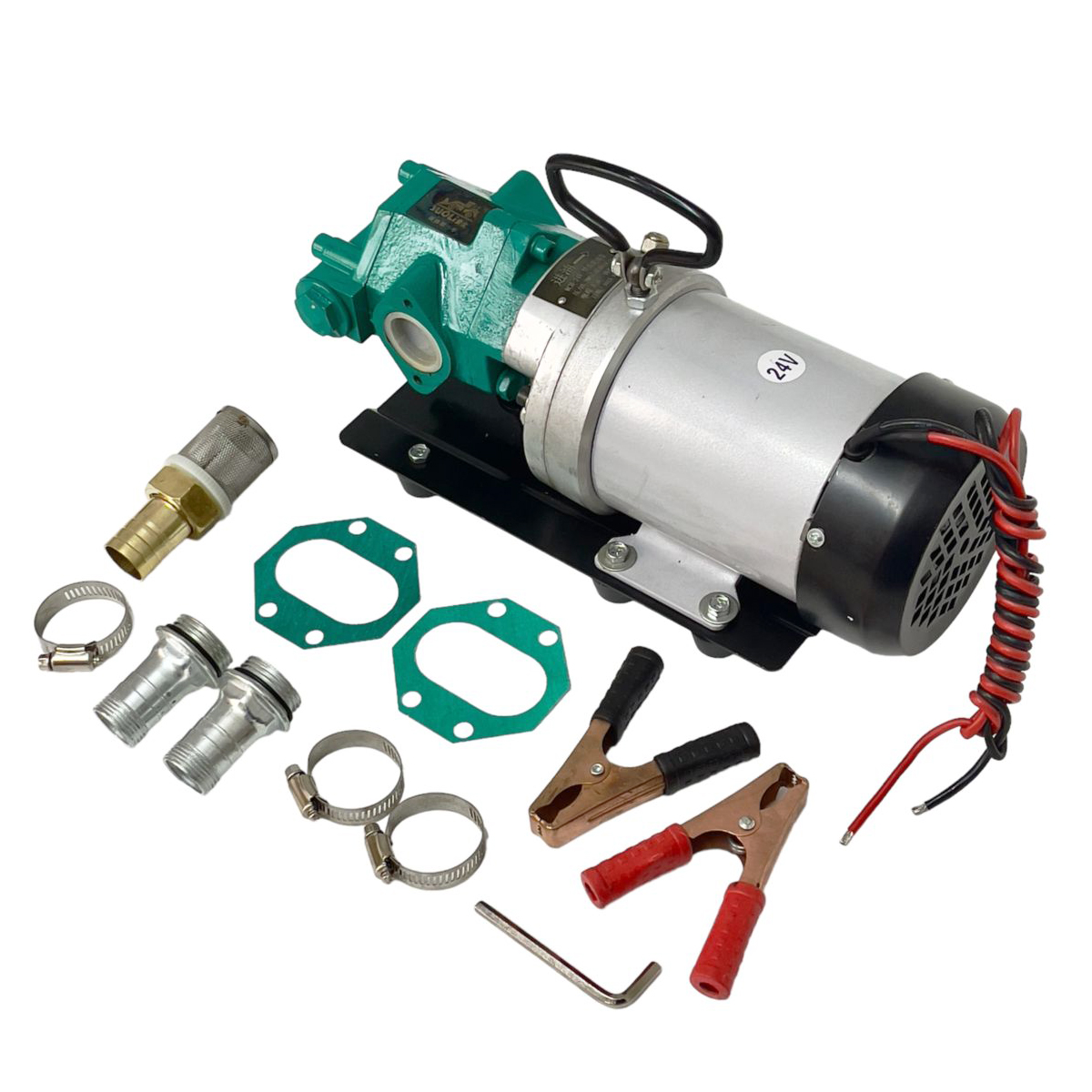 Máy bơm dầu bánh răng 24V WCB-75L + Lọc + kèm 10m ống