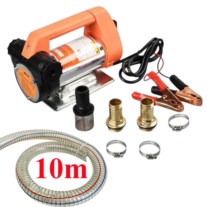 Máy bơm dầu SL-012-24V + 10m ống nhựa lõi thép phi 25mm