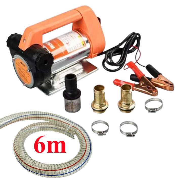 Máy bơm dầu SL-012-24V + 6m ống nhựa lõi thép phi 25mm