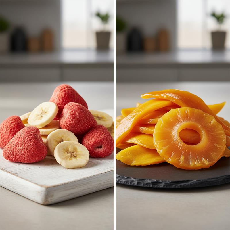 Thời hạn sử dụng của Hoa quả sấy thăng hoa vs Sấy dẻo: So sánh chi tiết