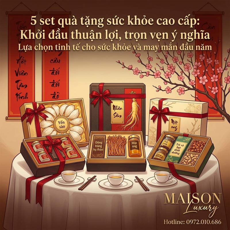 5 set quà tặng sức khỏe cao cấp: Khởi đầu thuận lợi, trọn vẹn ý nghĩa